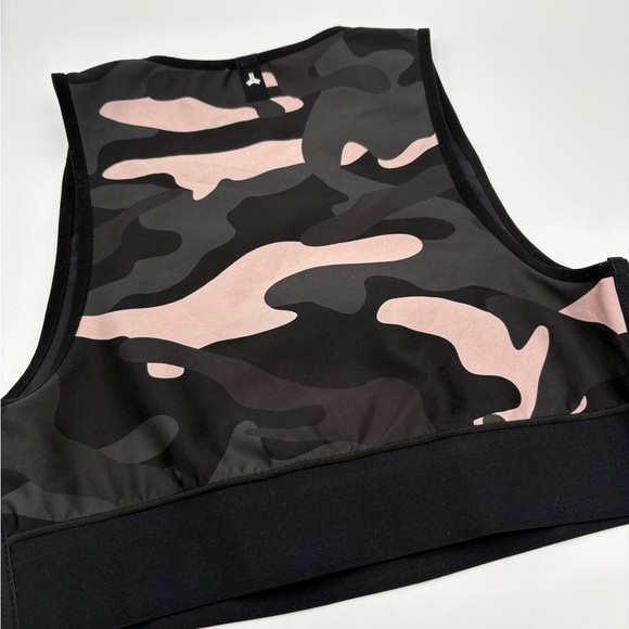 Ultracor Camo Collegiate Sports Bra Yoga Med High Impact Luxury Large Black Pink - Picture 4 of 6